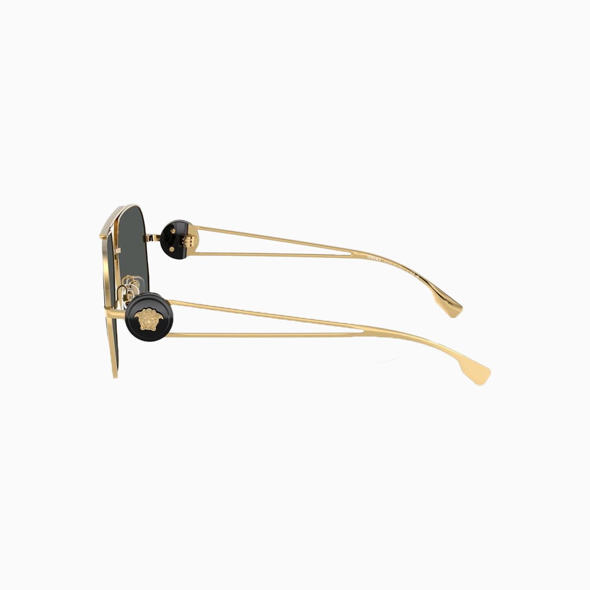 Men's Versace Gold Dark Grey Sunglasses