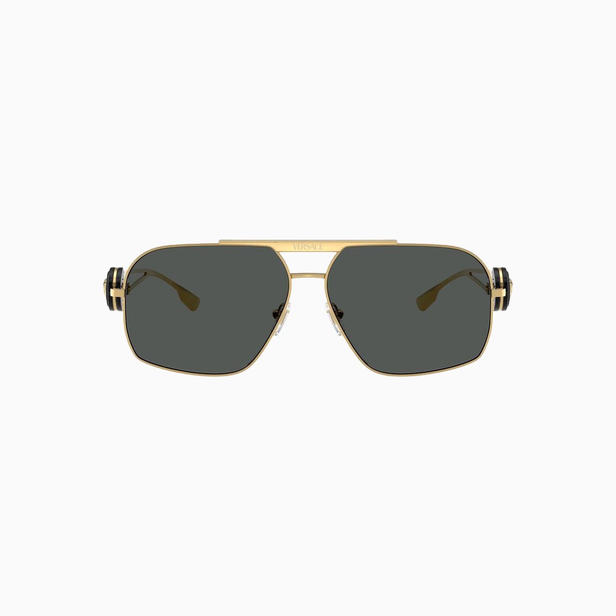 Men's Versace Gold Dark Grey Sunglasses