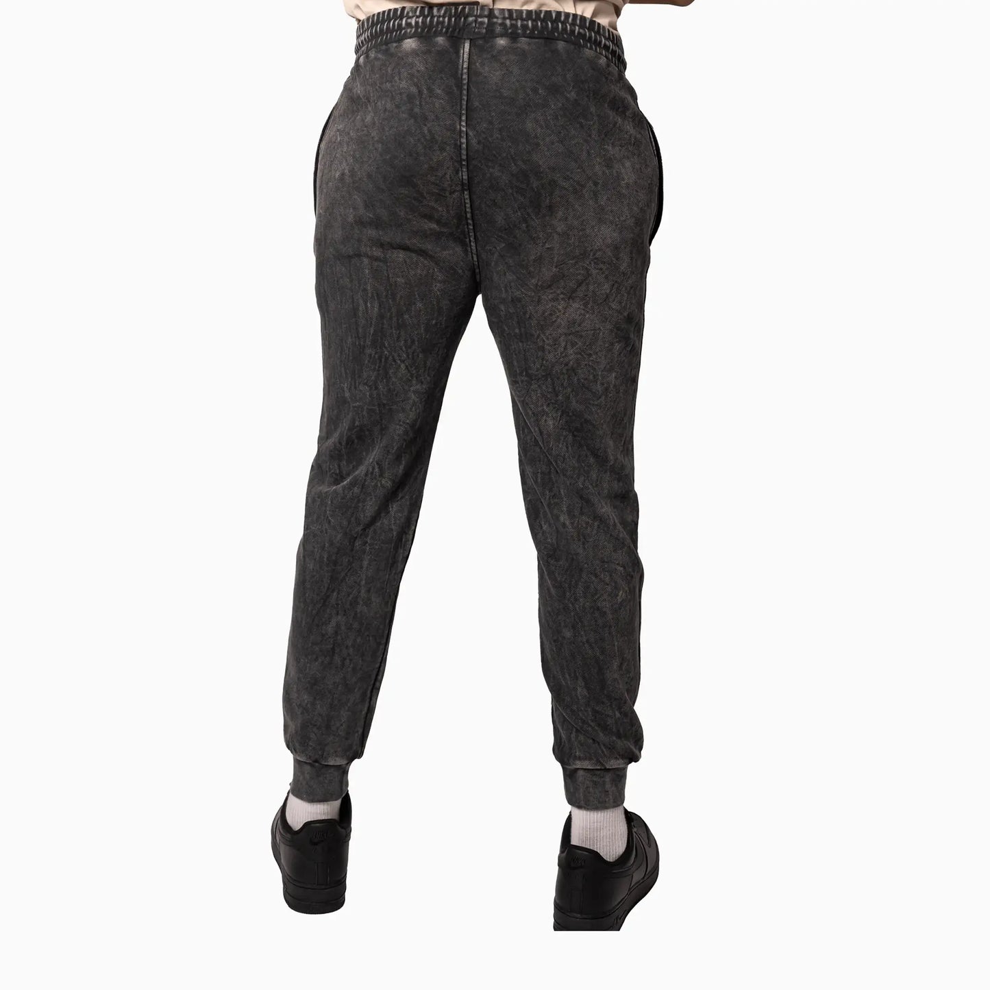 Men's Sportswear Washed Black Sweat Pant