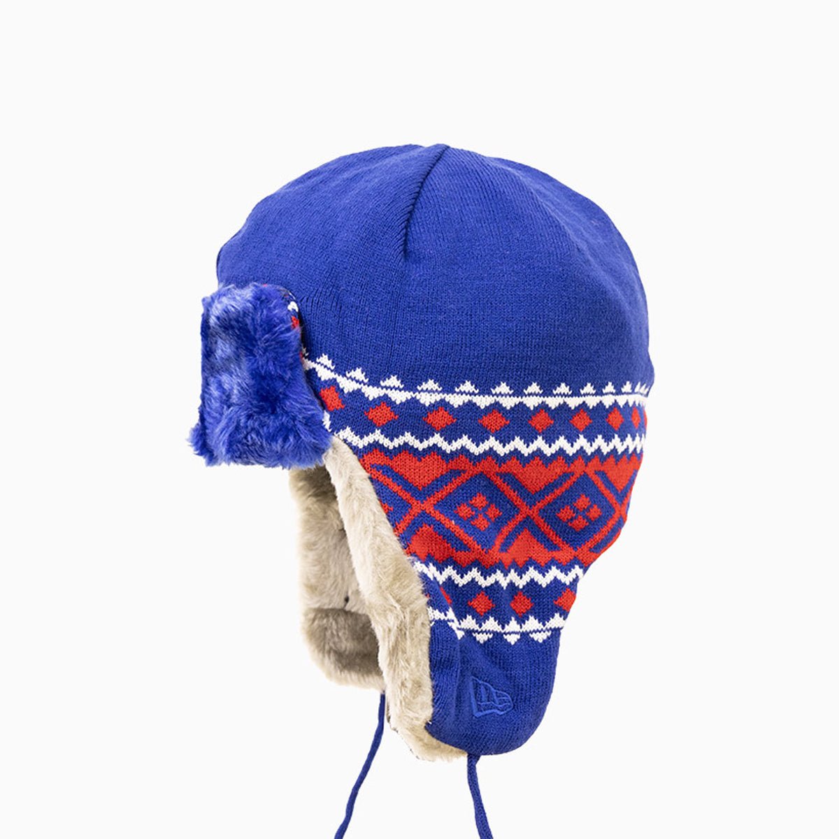New York Giants NFL Trapper Knit Cuff Beanie Hat