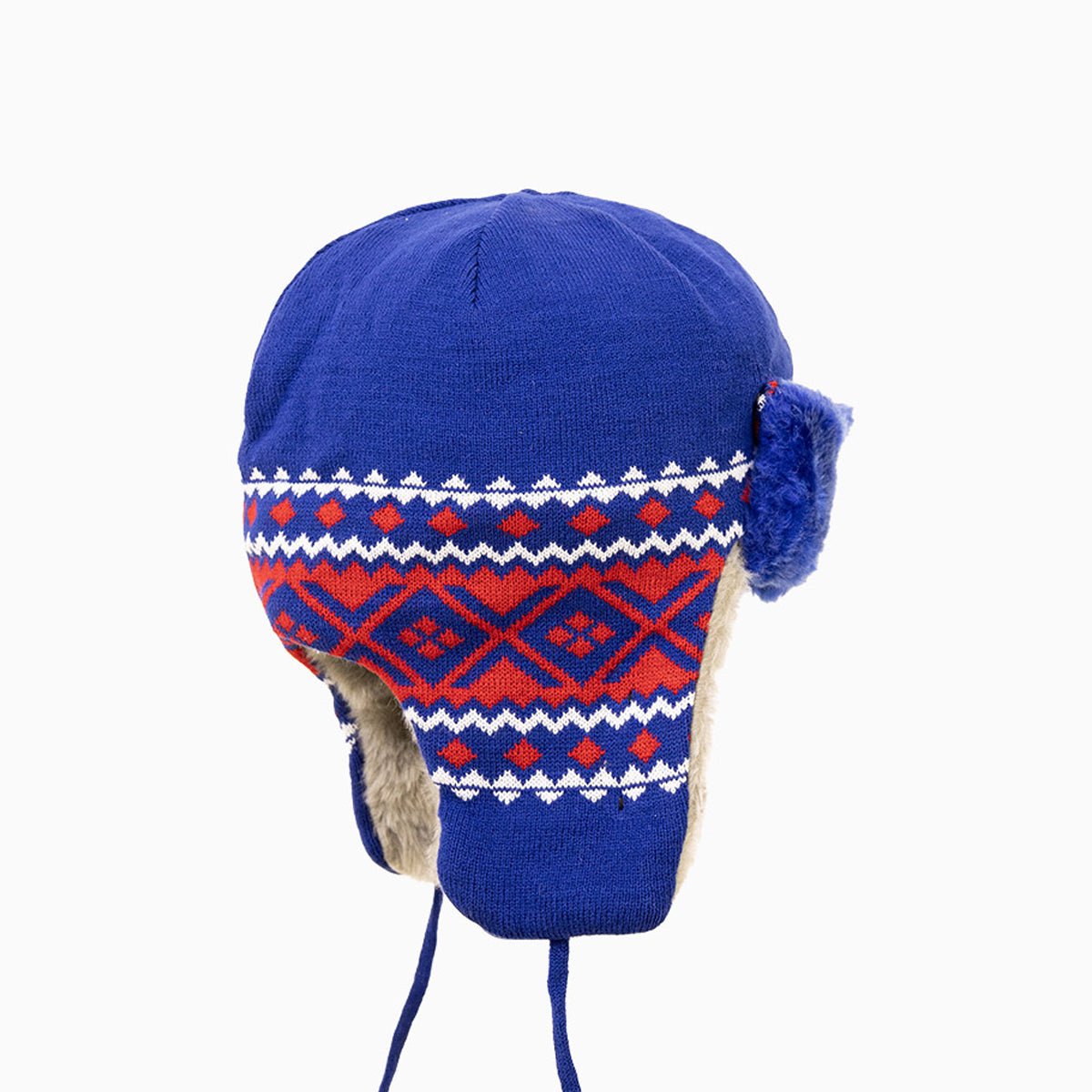 New York Giants NFL Trapper Knit Cuff Beanie Hat