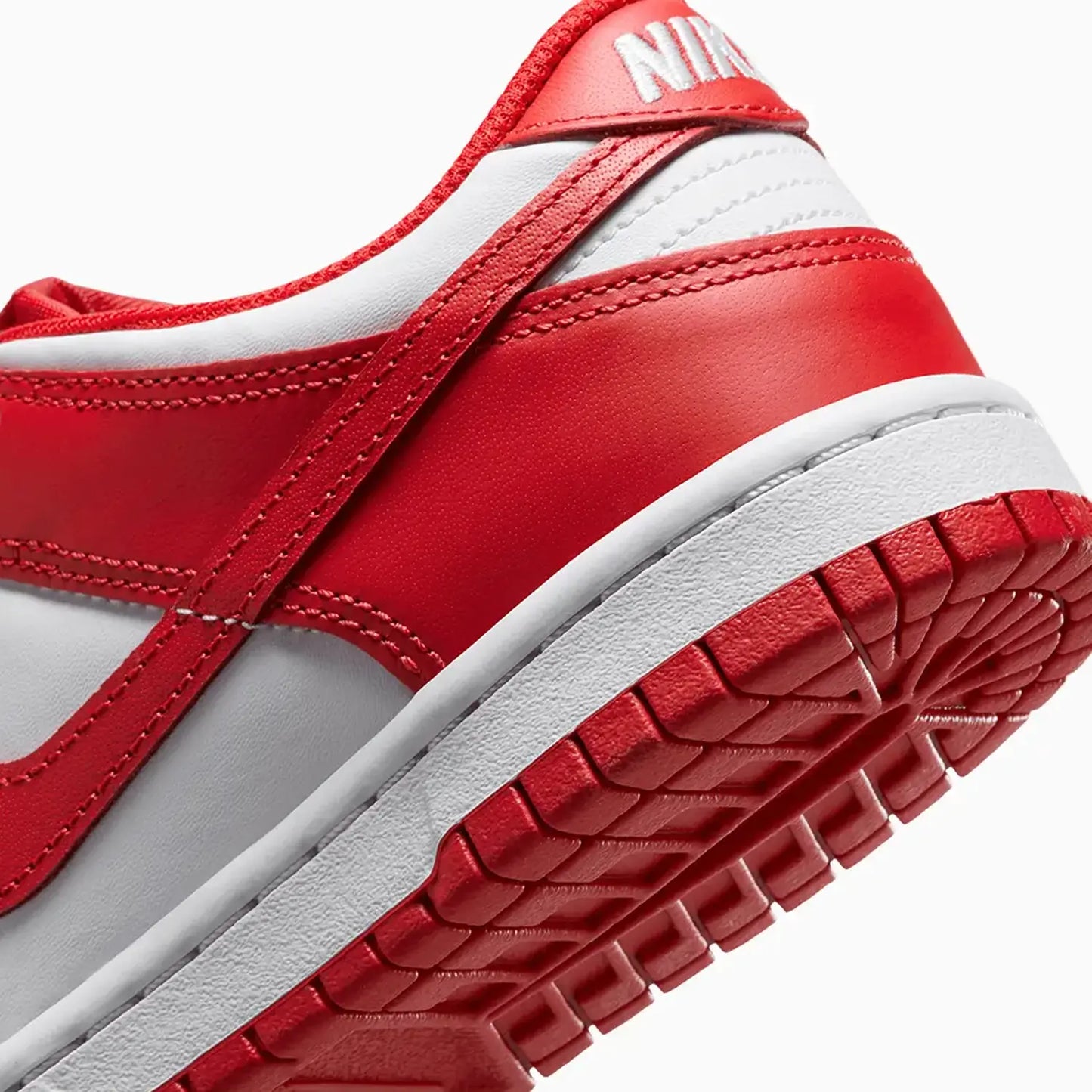 Kid's Dunk Low "White University Red" Grade School