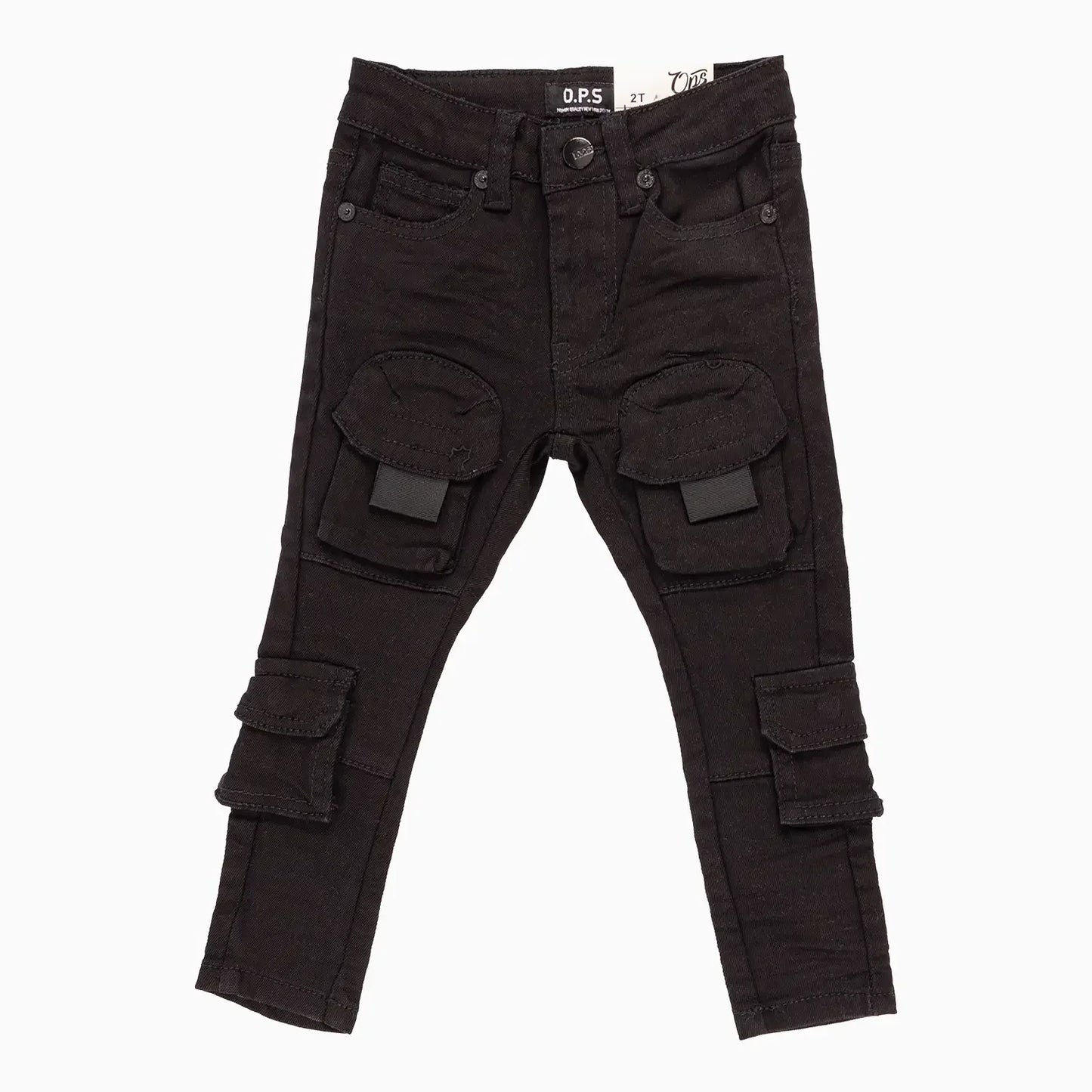 Kid's Slim Fit Cargo Denim Pant