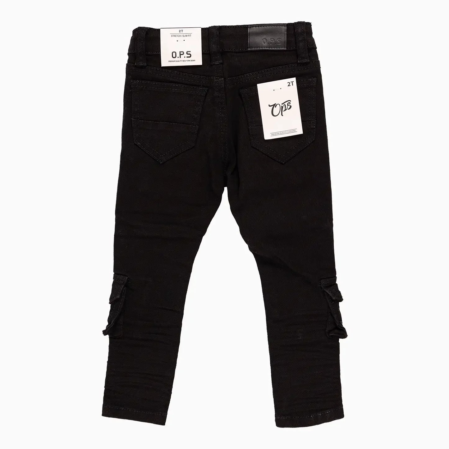Kid's Slim Fit Cargo Denim Pant