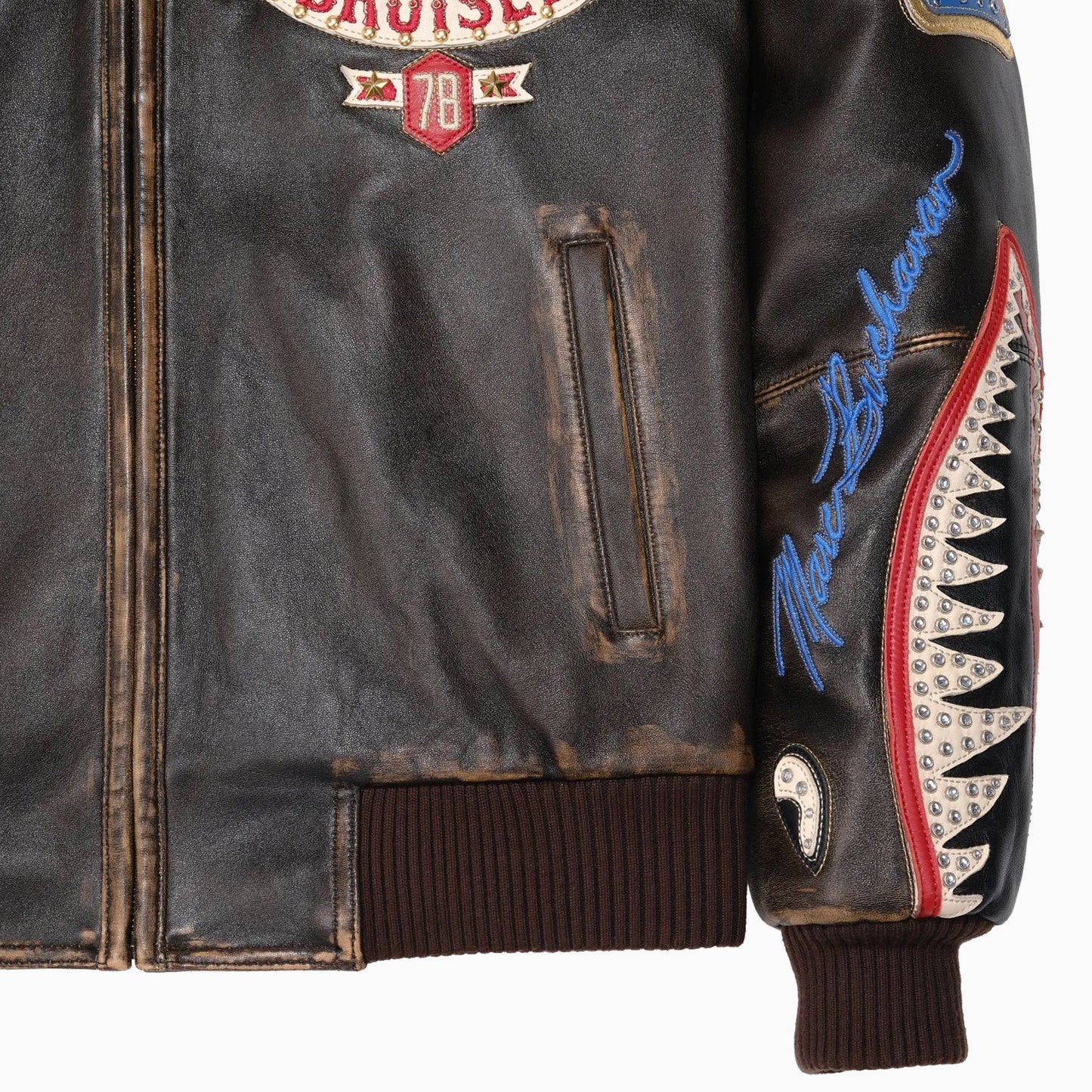 Men's American Bruiser Plush Leather Jacket