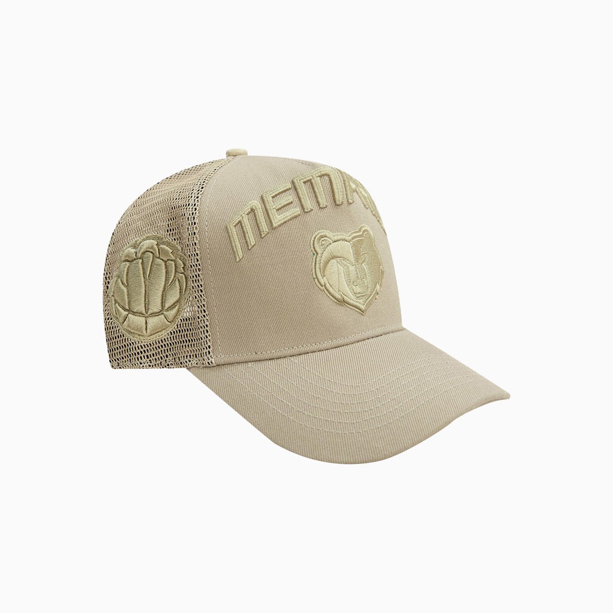 Memphis Grizzlies Neutral Pinch Front Trucker Hat