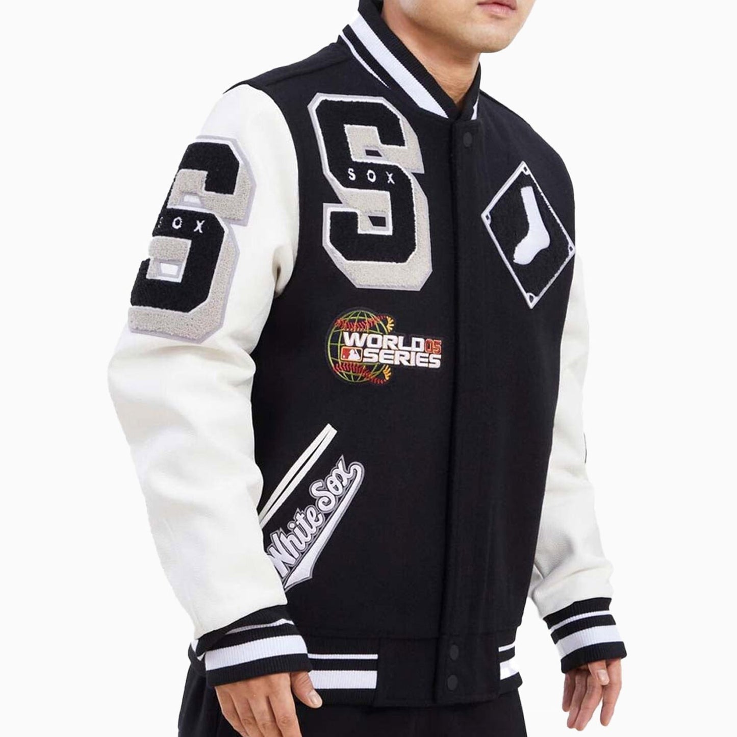 Men's Chicago White Sox Logo Varsity Jacket