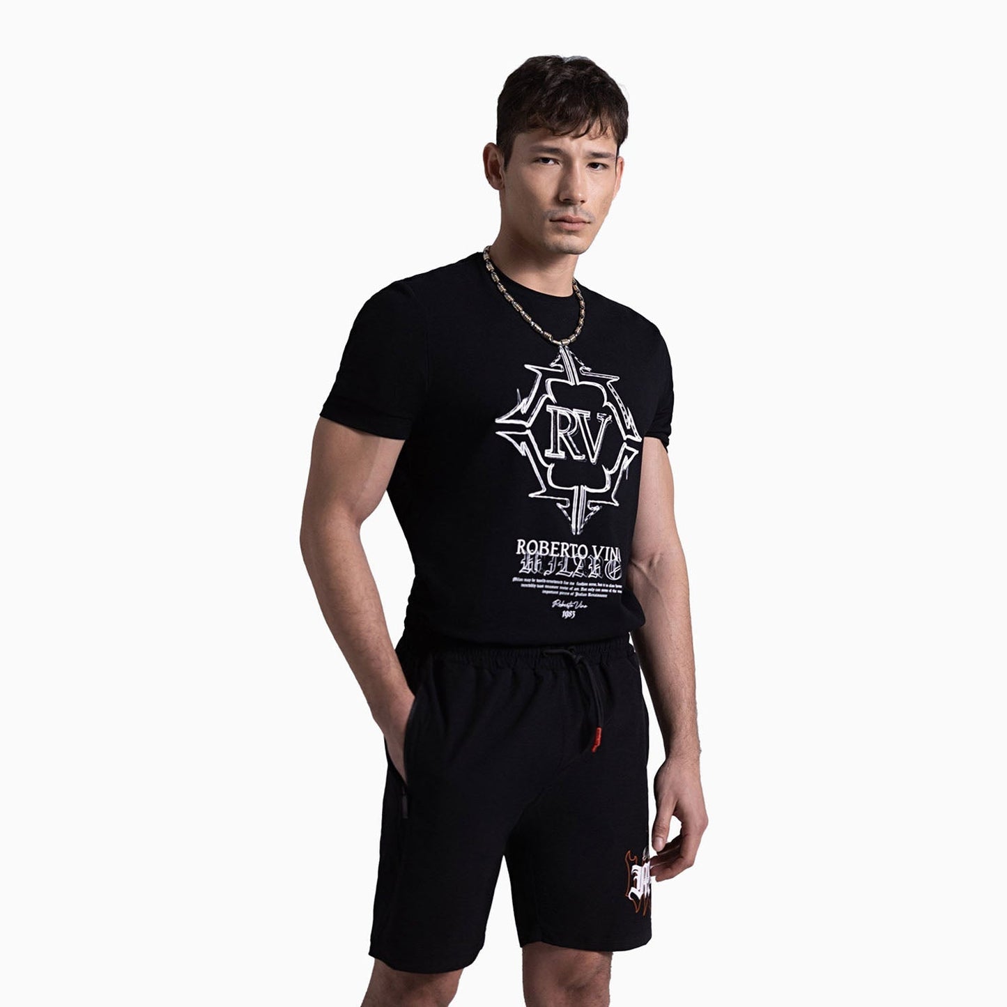 Men's RV Front Big Logo Crew Neck T Shirt