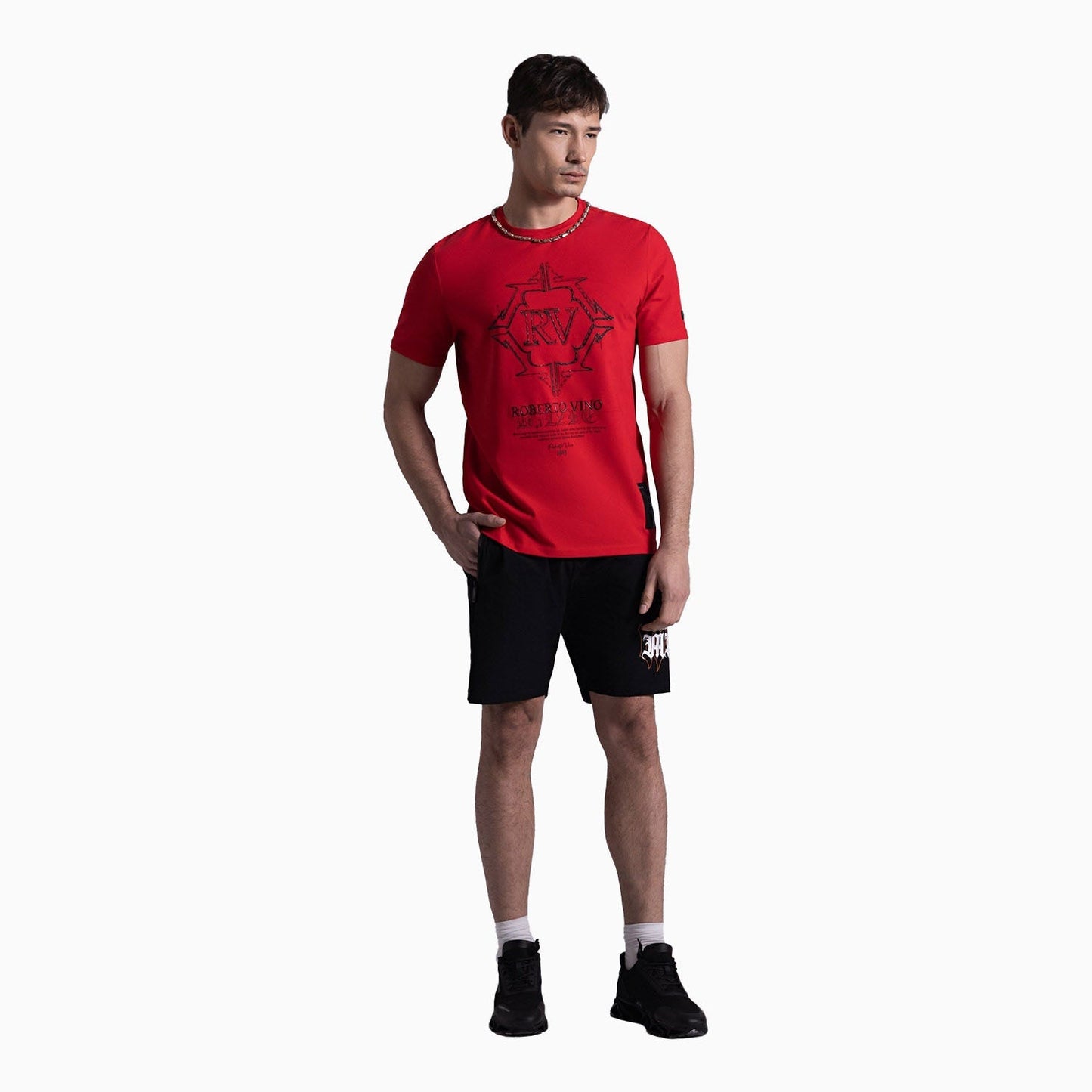 Men's RV Front Big Logo Crew Neck T Shirt