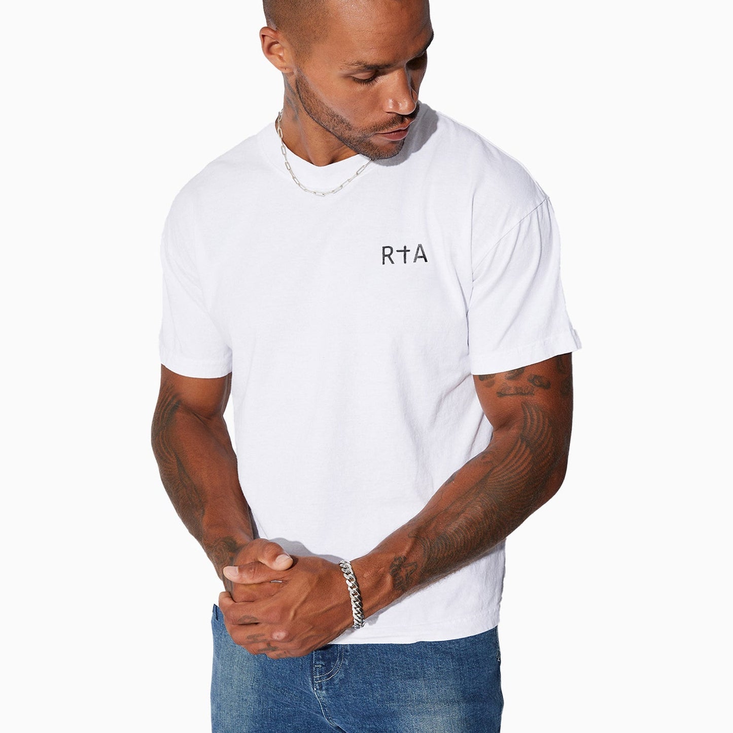 Men's Black Chest Logo T-Shirt