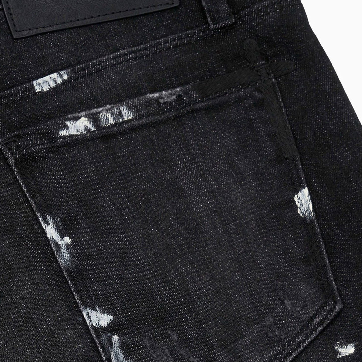 Men's Clayton Distressed Charcoal Paint Denim Pant
