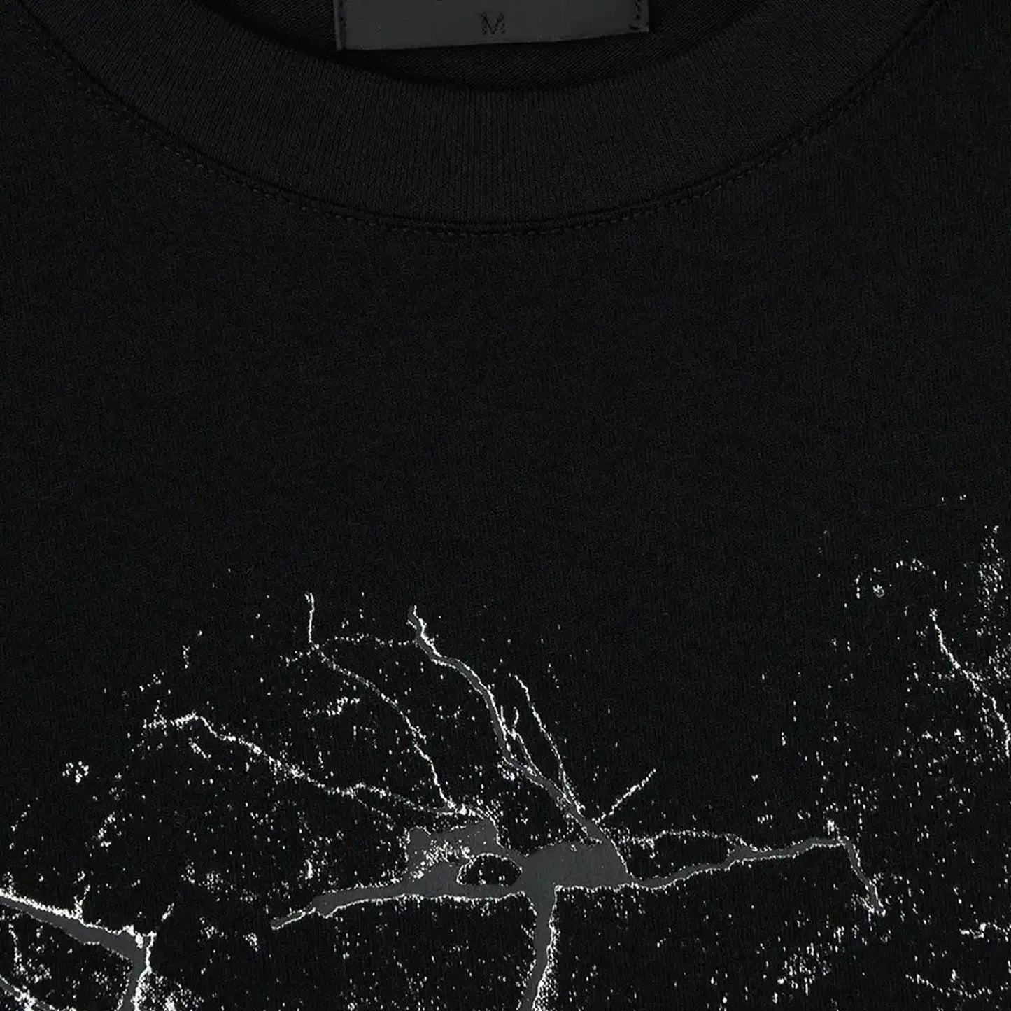 Men's Liam Black Cracked Logo T-Shirt