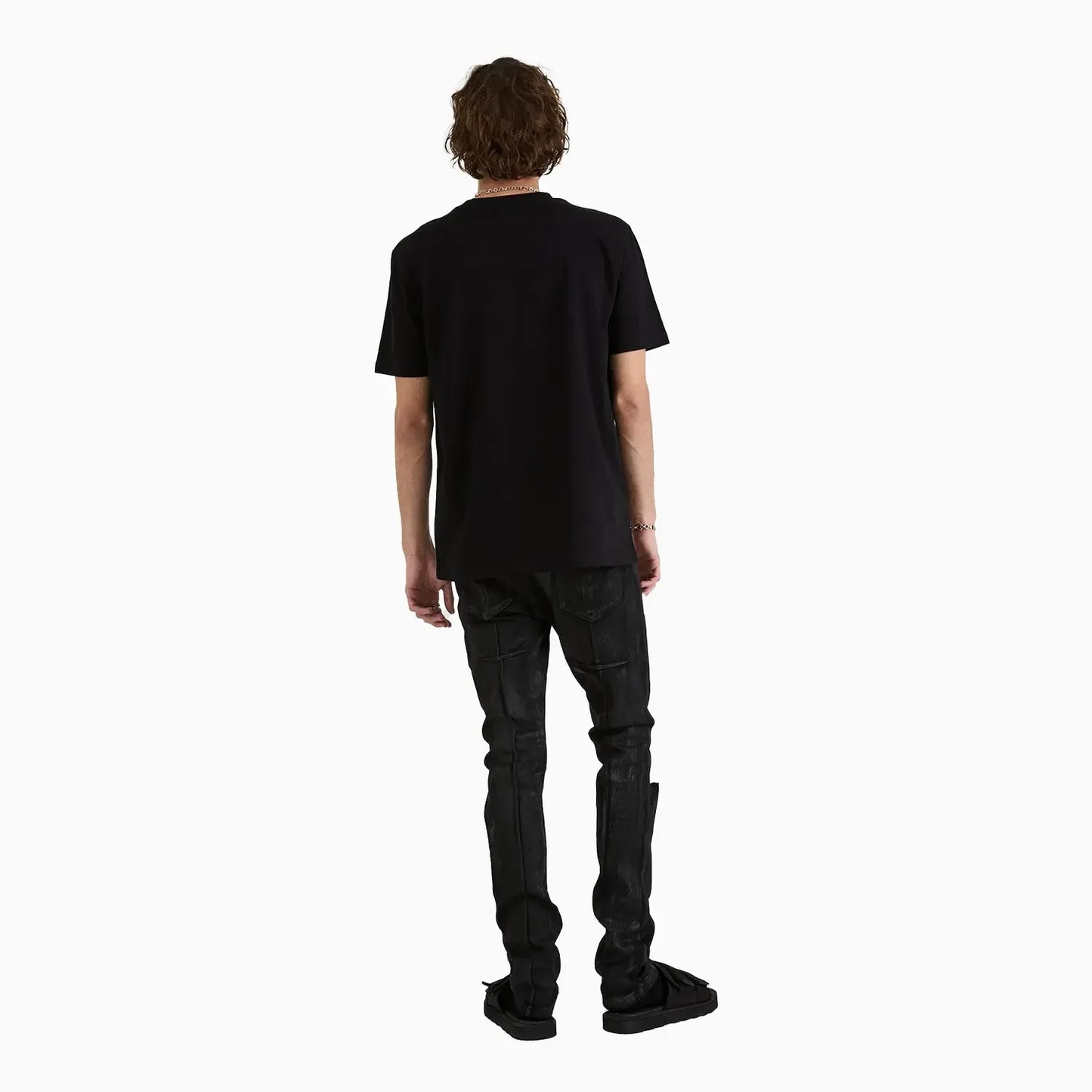 Men's Liam Black Cracked Logo T-Shirt