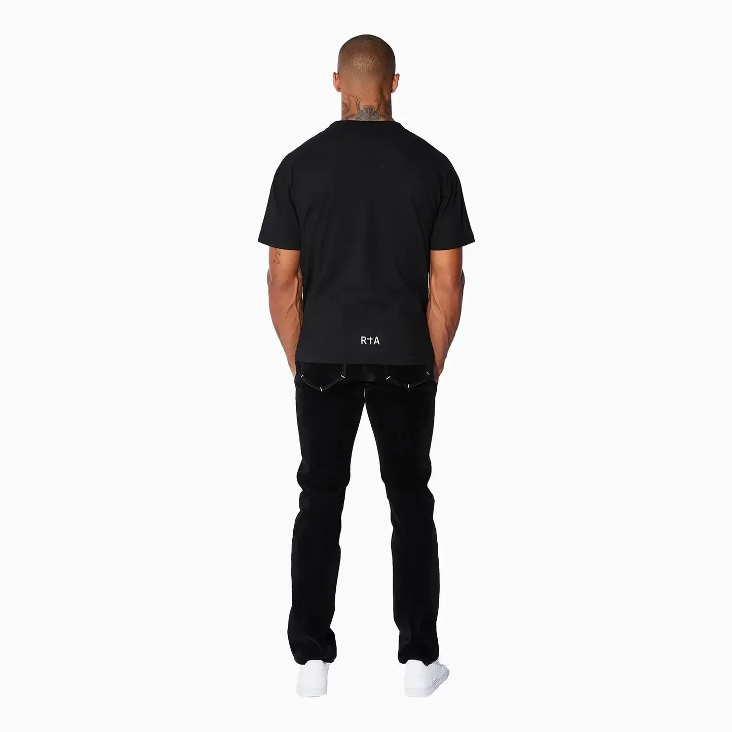 Men's Short Sleeve White Logo T-Shirt