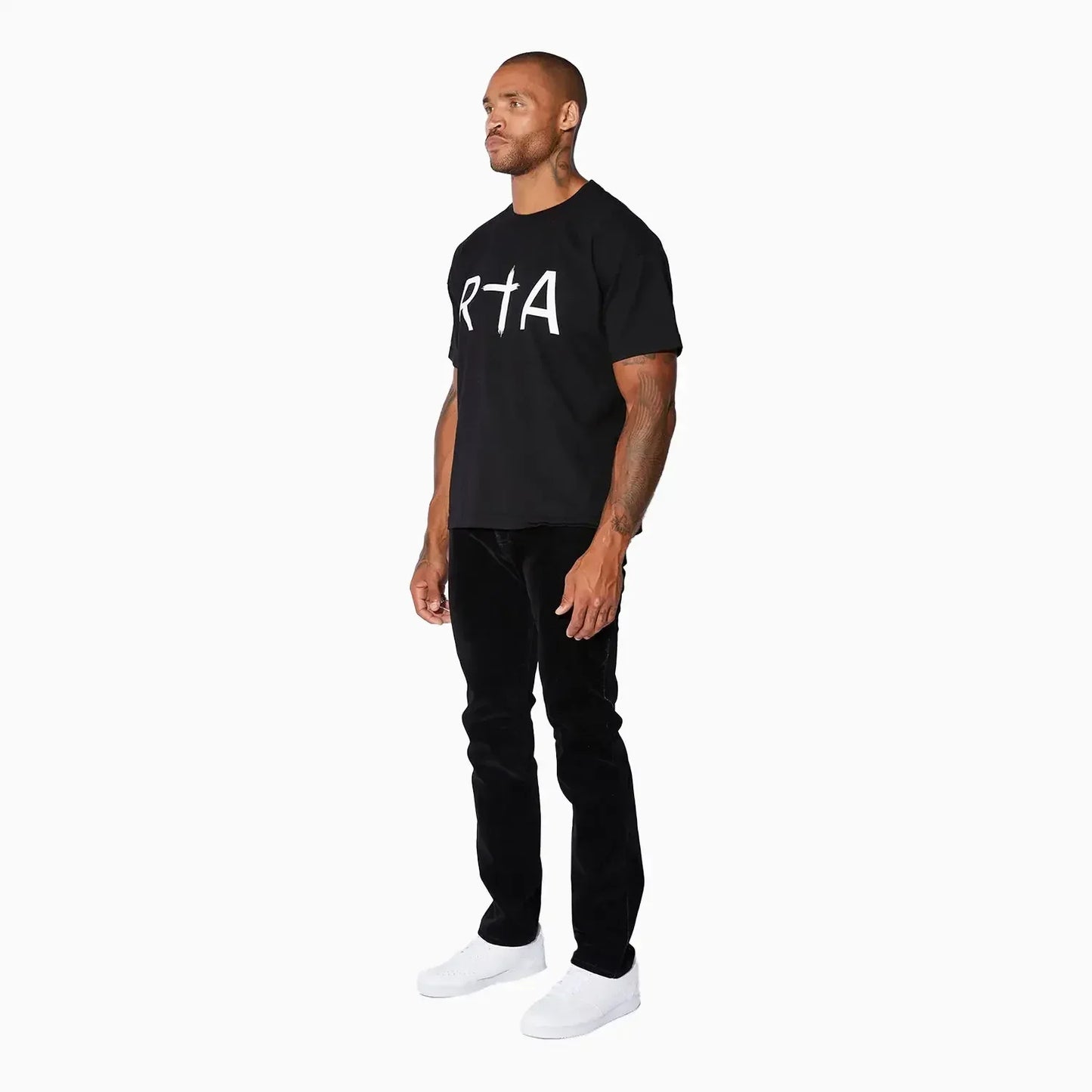Men's Short Sleeve White Logo T-Shirt