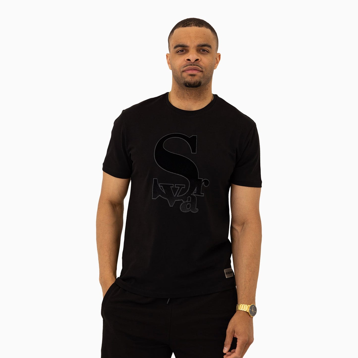 Men's Chenille Patch Short Sleeve T-Shirt