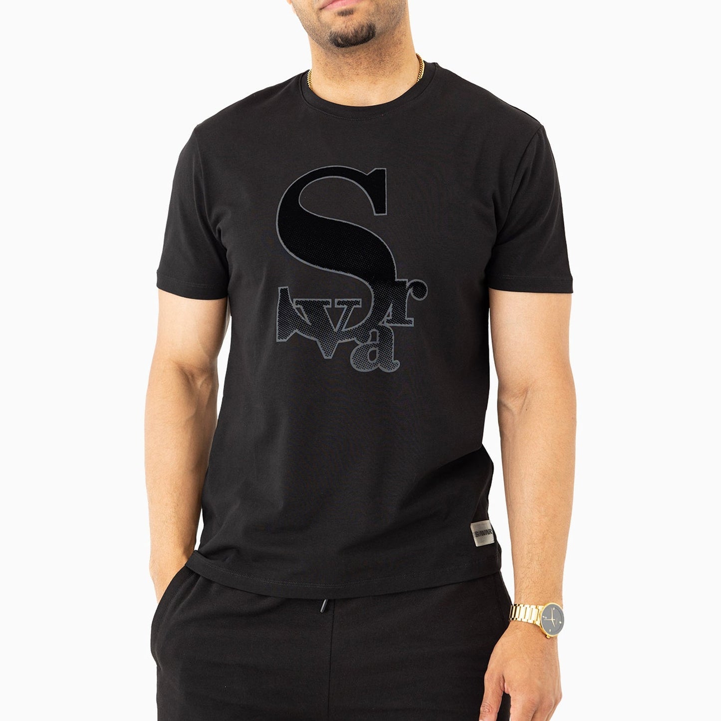 Men's Chenille Patch Short Sleeve T-Shirt