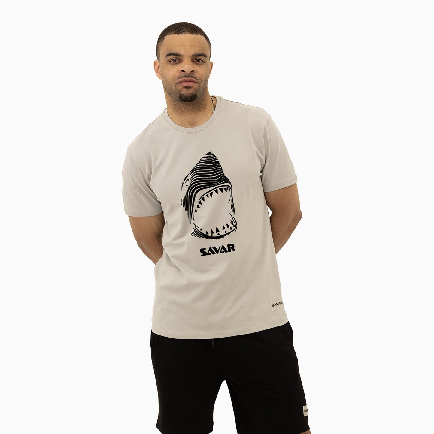 Men's Savar Shark Short Sleeve Logo T-Shirt