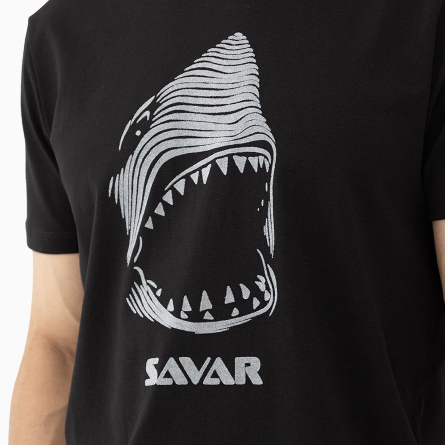 Men's Savar Shark Short Sleeve Logo T-Shirt
