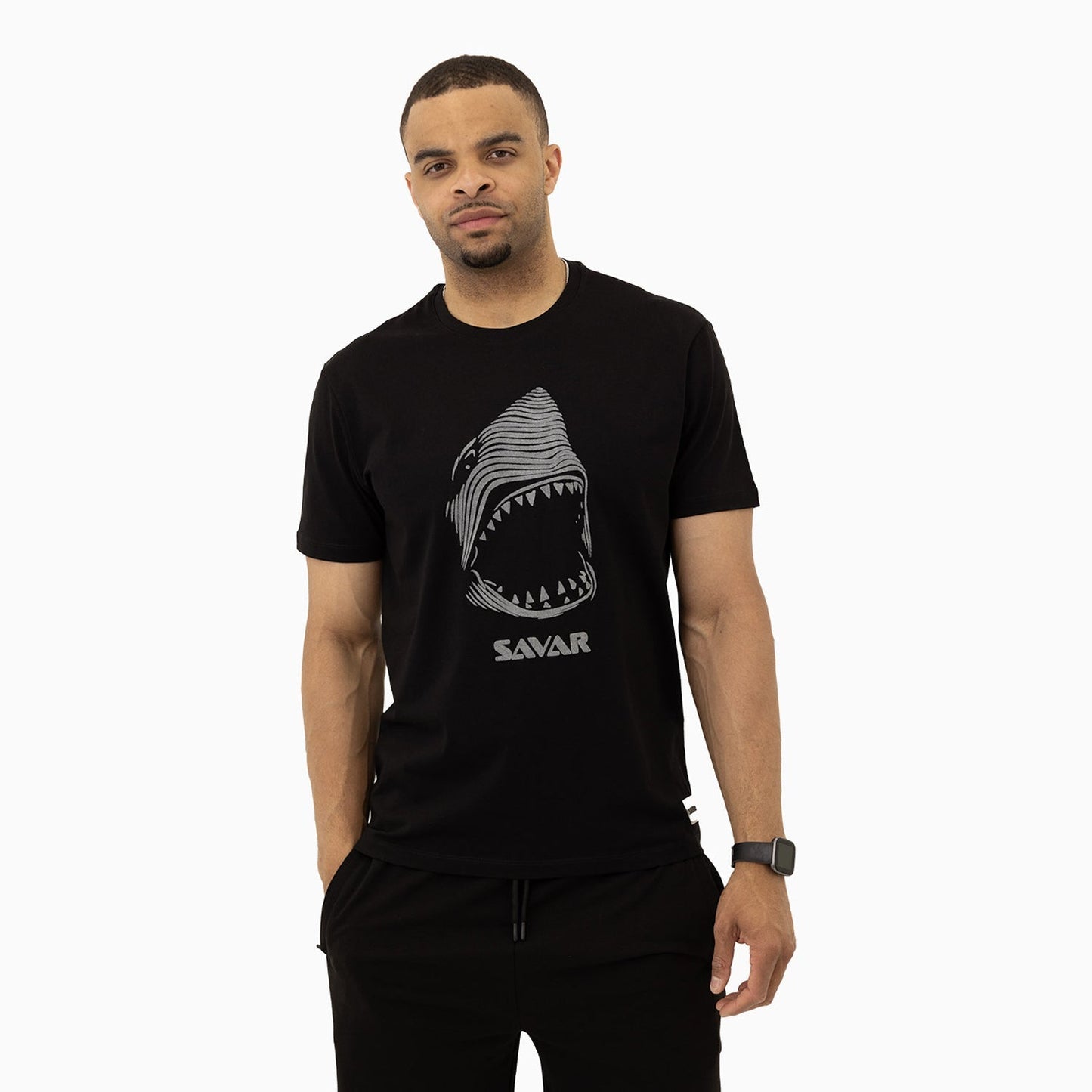 Men's Savar Shark Short Sleeve Logo T-Shirt