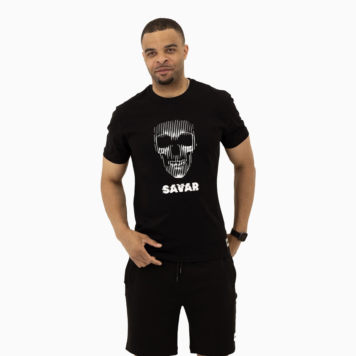 Men's Skull Screen Printed Short Sleeves T-Shirt
