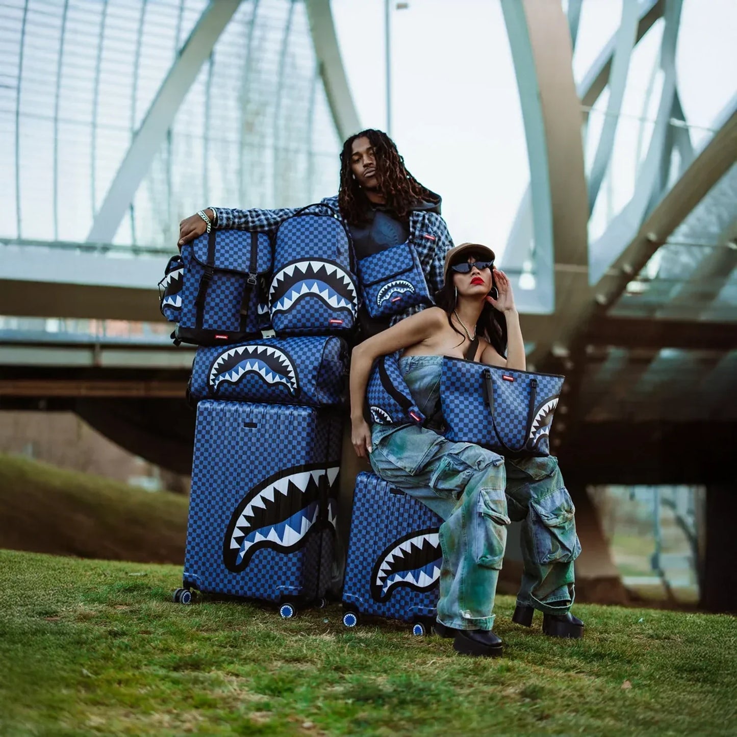 Midnight Magic Sharks in Paris Savvy Crossbody