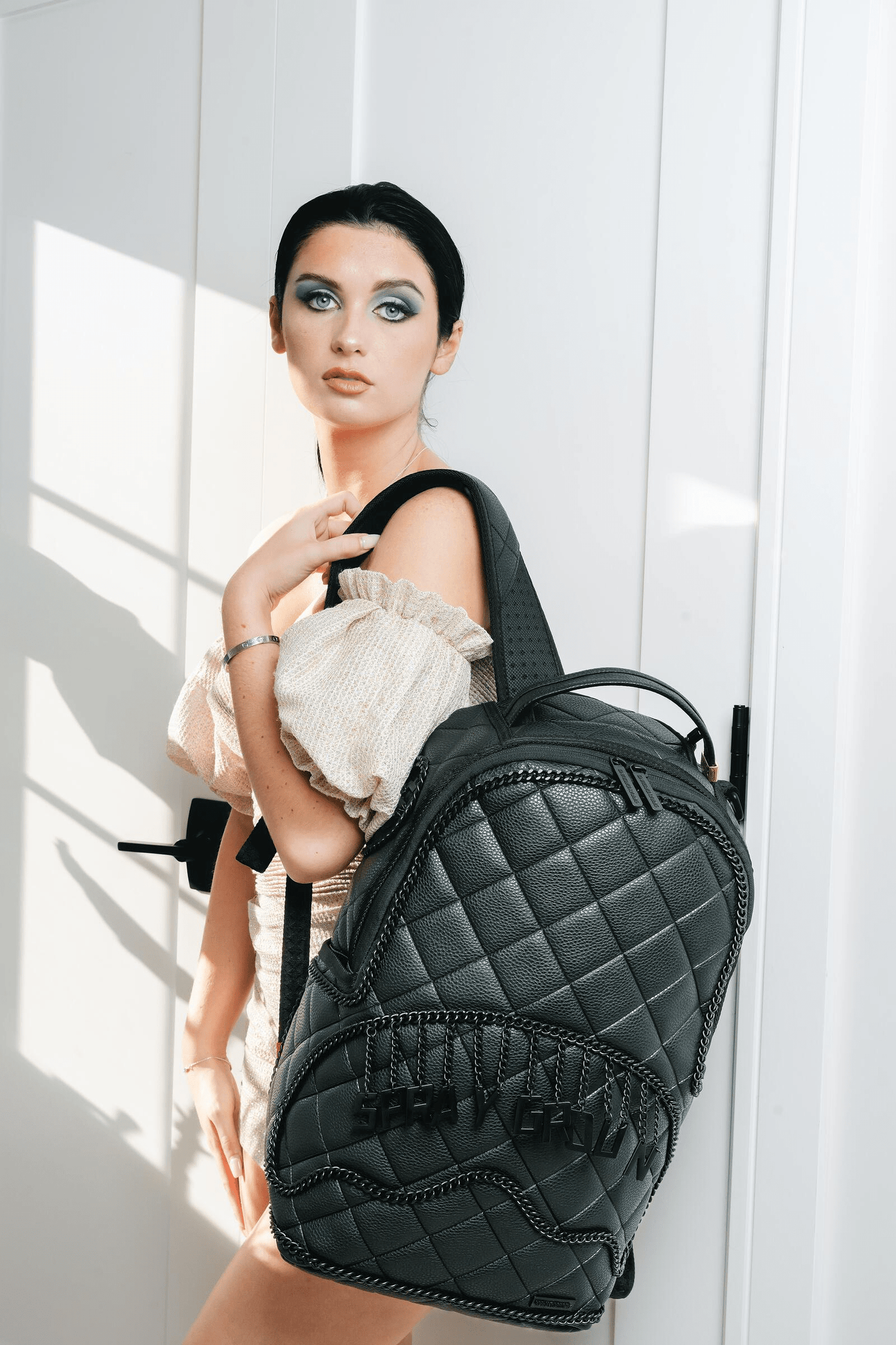 Quilted Logo Backpack