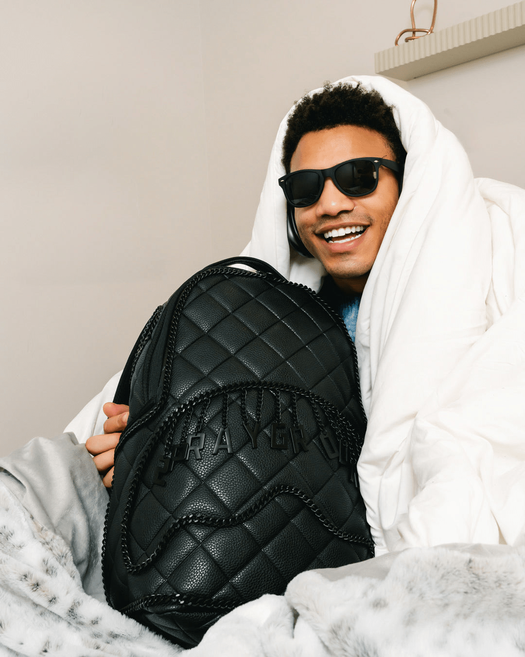 Quilted Logo Backpack