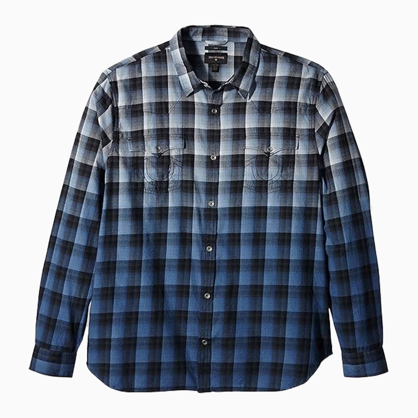 Men's Men's Dip-Dye Plaid Western Shirt