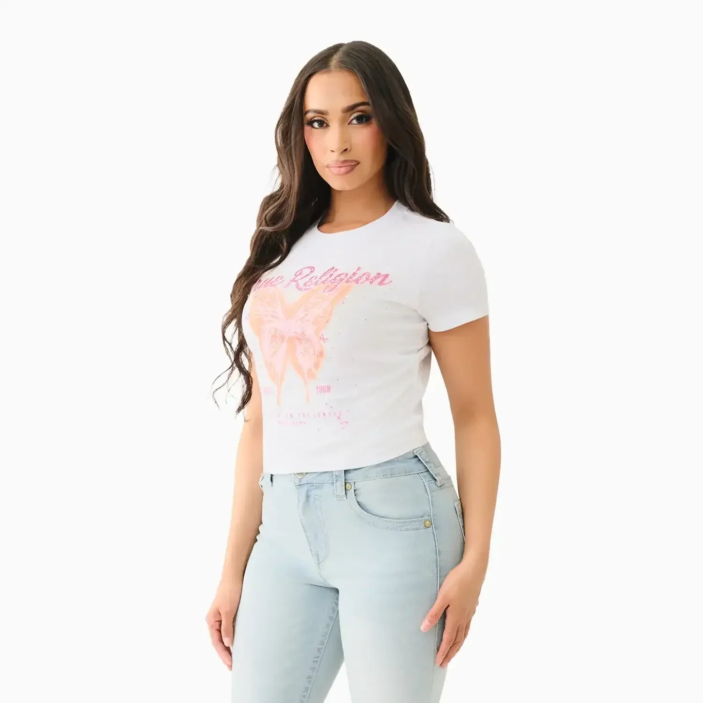 Women's Crystl Butterfly Baby T-Shirt