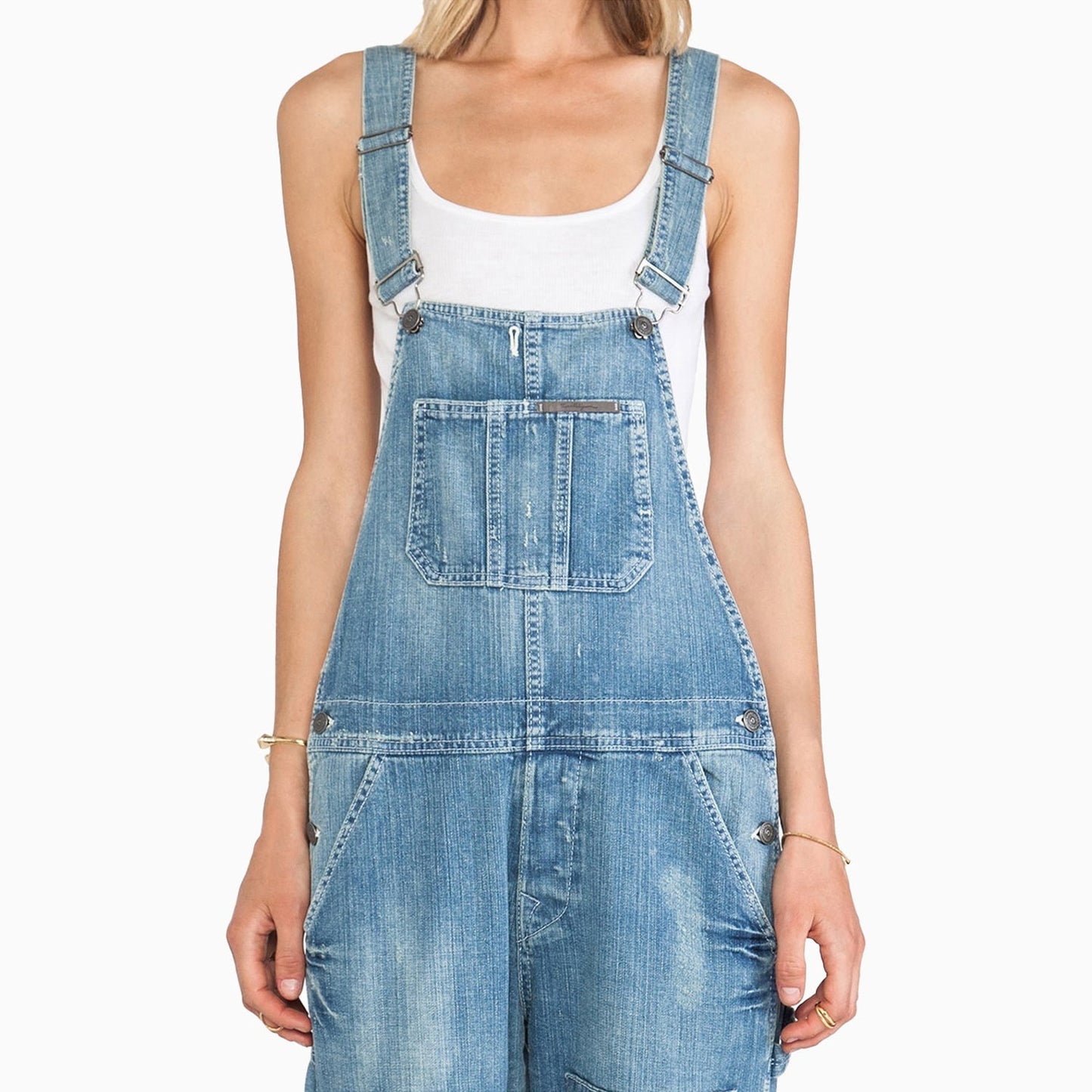 Women's Erin Rolled Crop Relaxed Overall in Lost Paradise