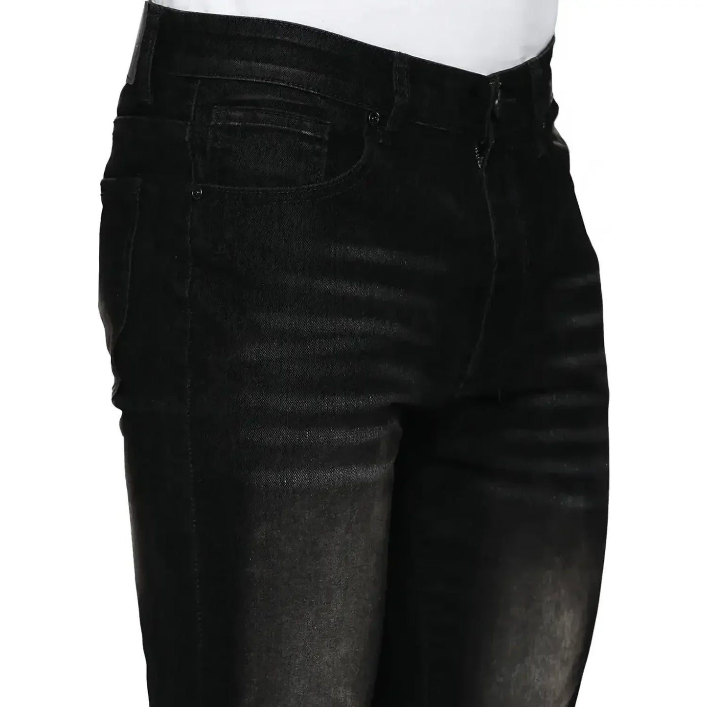Men's Stacked Fit Jeans Pant With Stitched Hem