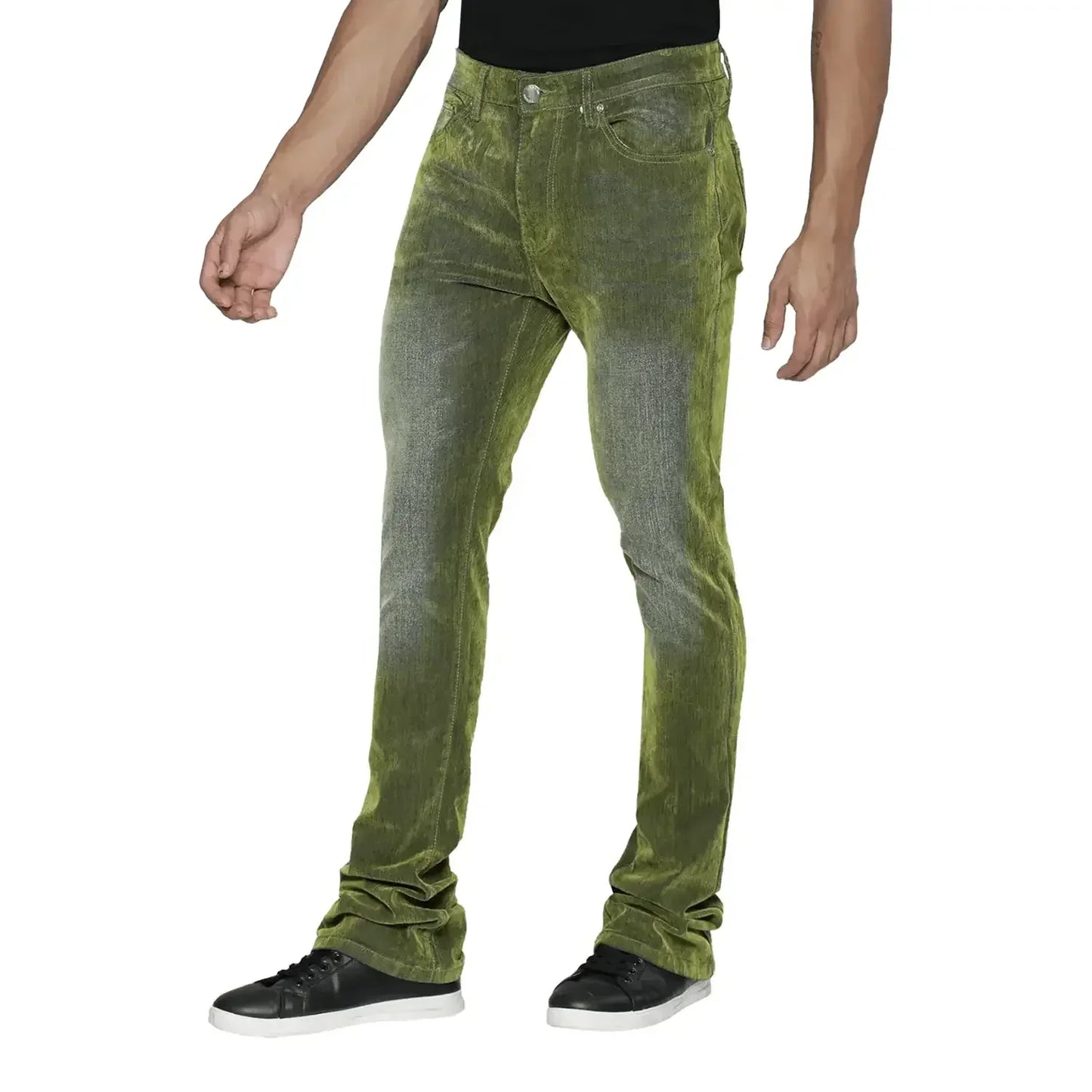Men's Stacked Fit Jeans Pant With Stitched Hem