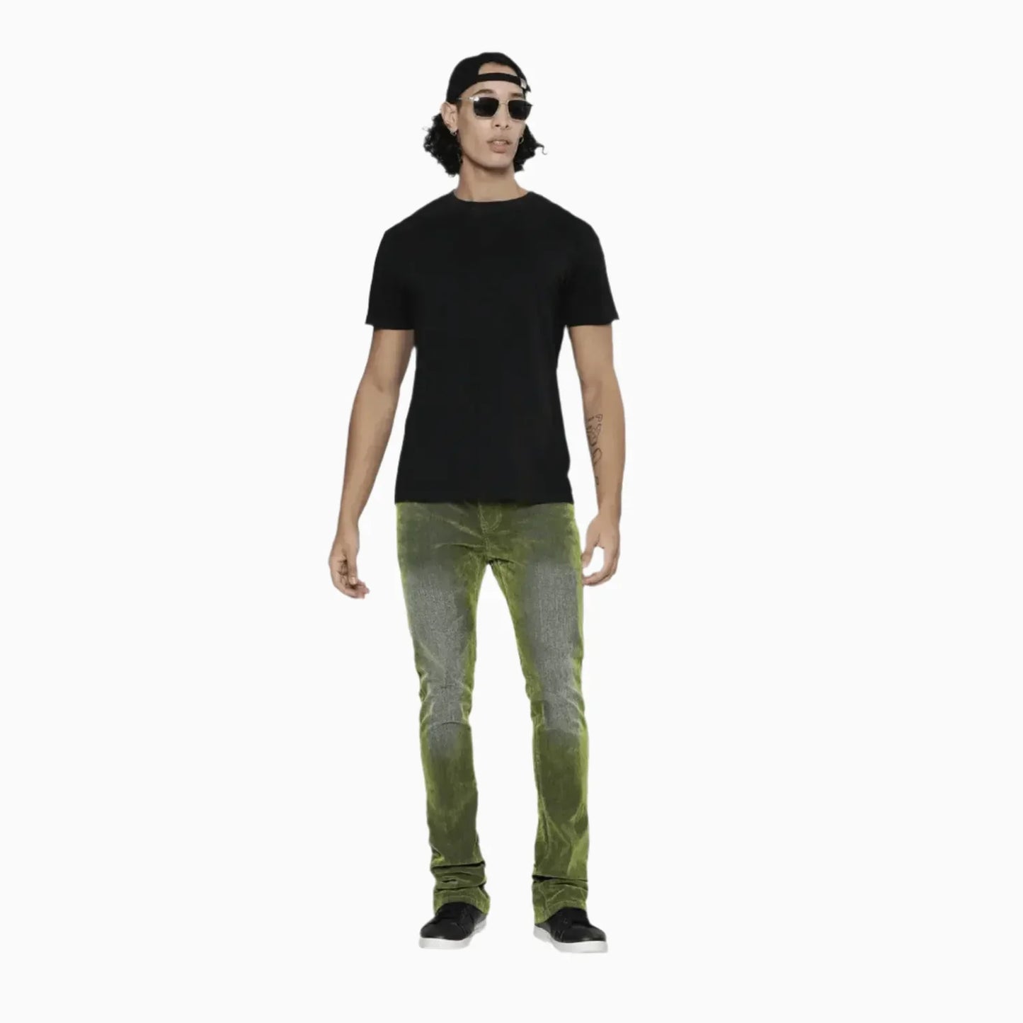 Men's Stacked Fit Jeans Pant With Stitched Hem