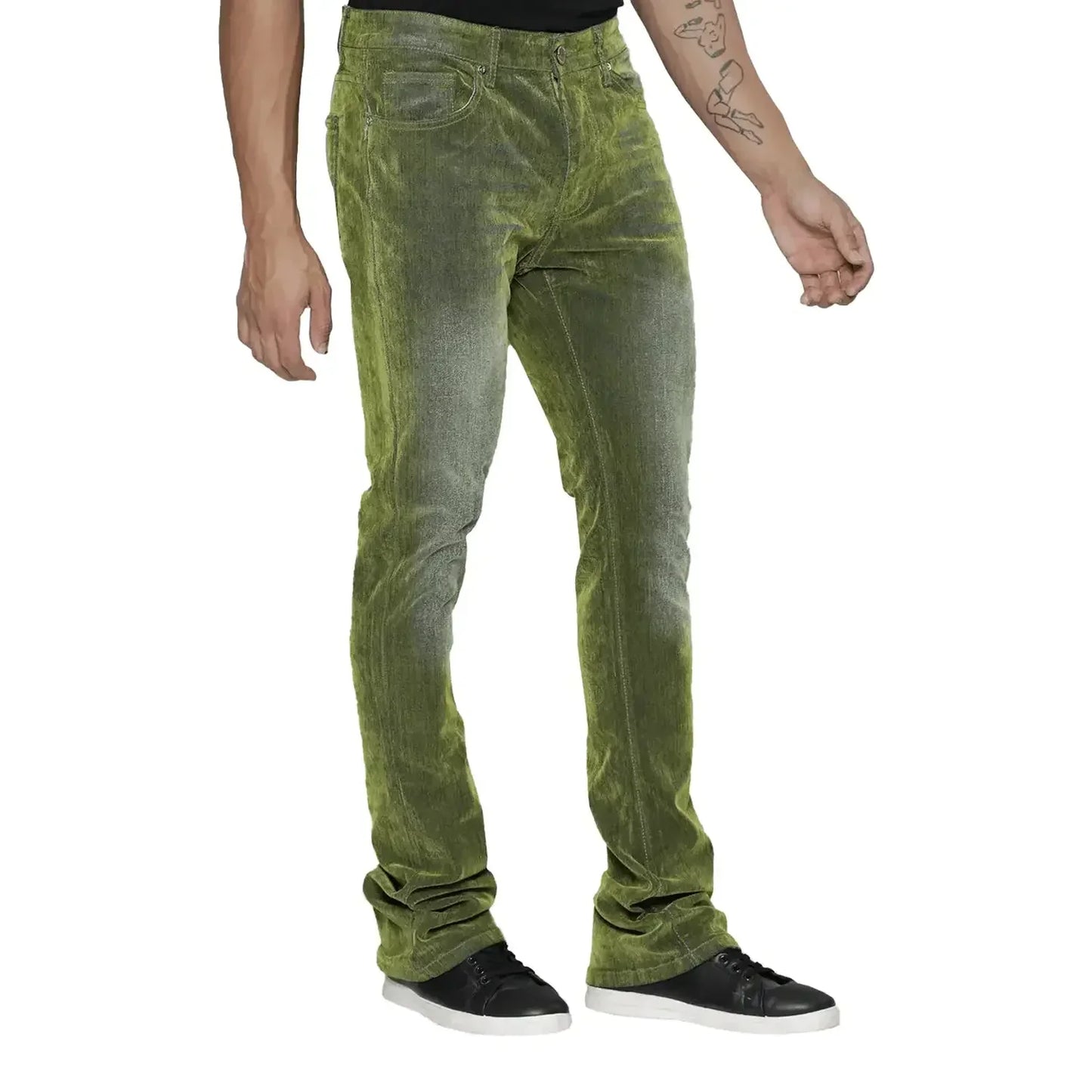 Men's Stacked Fit Jeans Pant With Stitched Hem