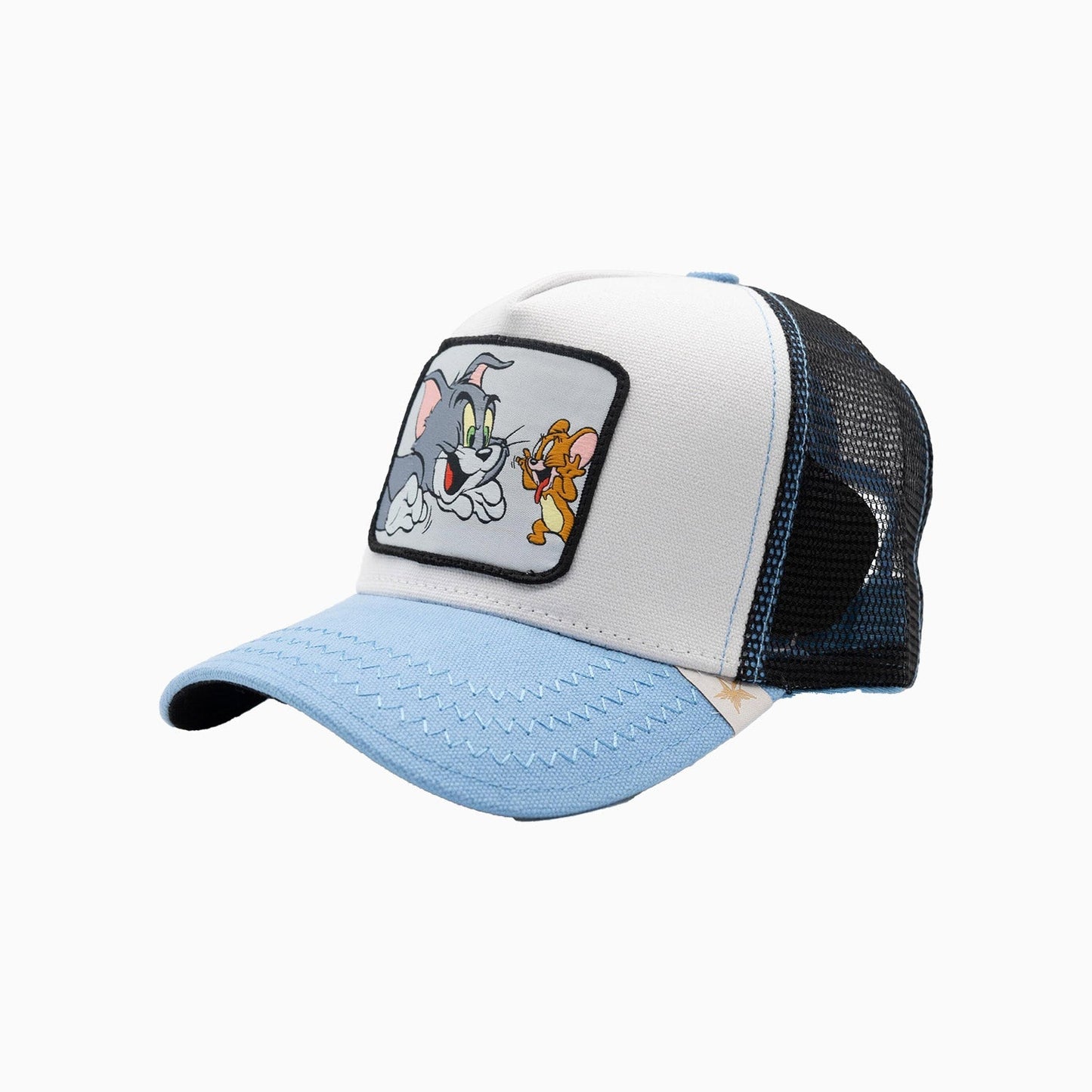 The Tom And Jerry Baby Blue Trucker Hat