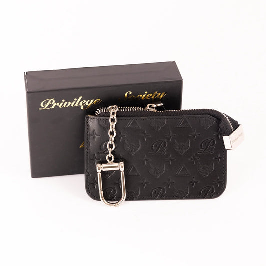 Men's Monogram Leather Keychain Wallet