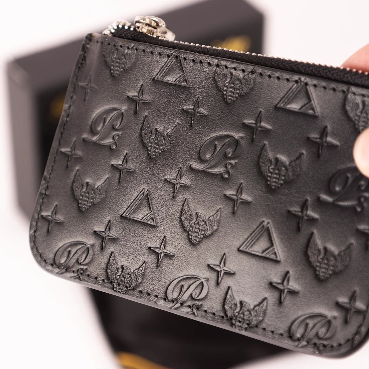 Men's Monogram Leather Keychain Wallet