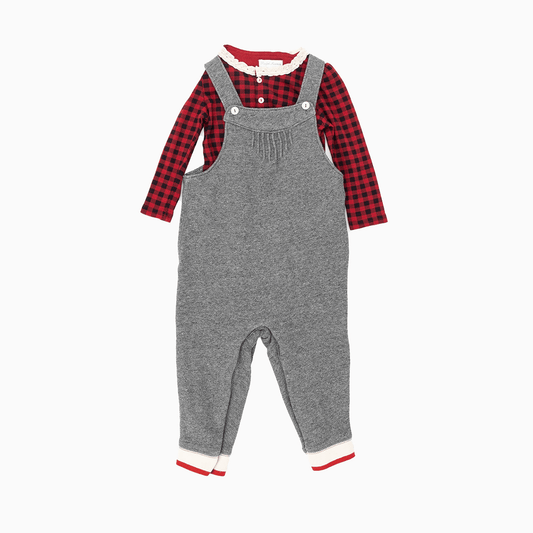 Kid's Jumper Printed 2 Piece Romper Set