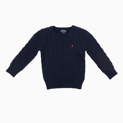 Kid's Cable Knit Cotton Sweater