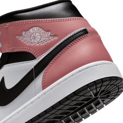 Men's Air Jordan 1 Mid "Black Rust Pink"