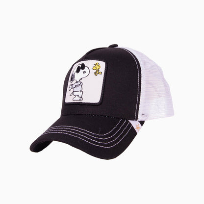 The Cartoon Black White Trucker Hat