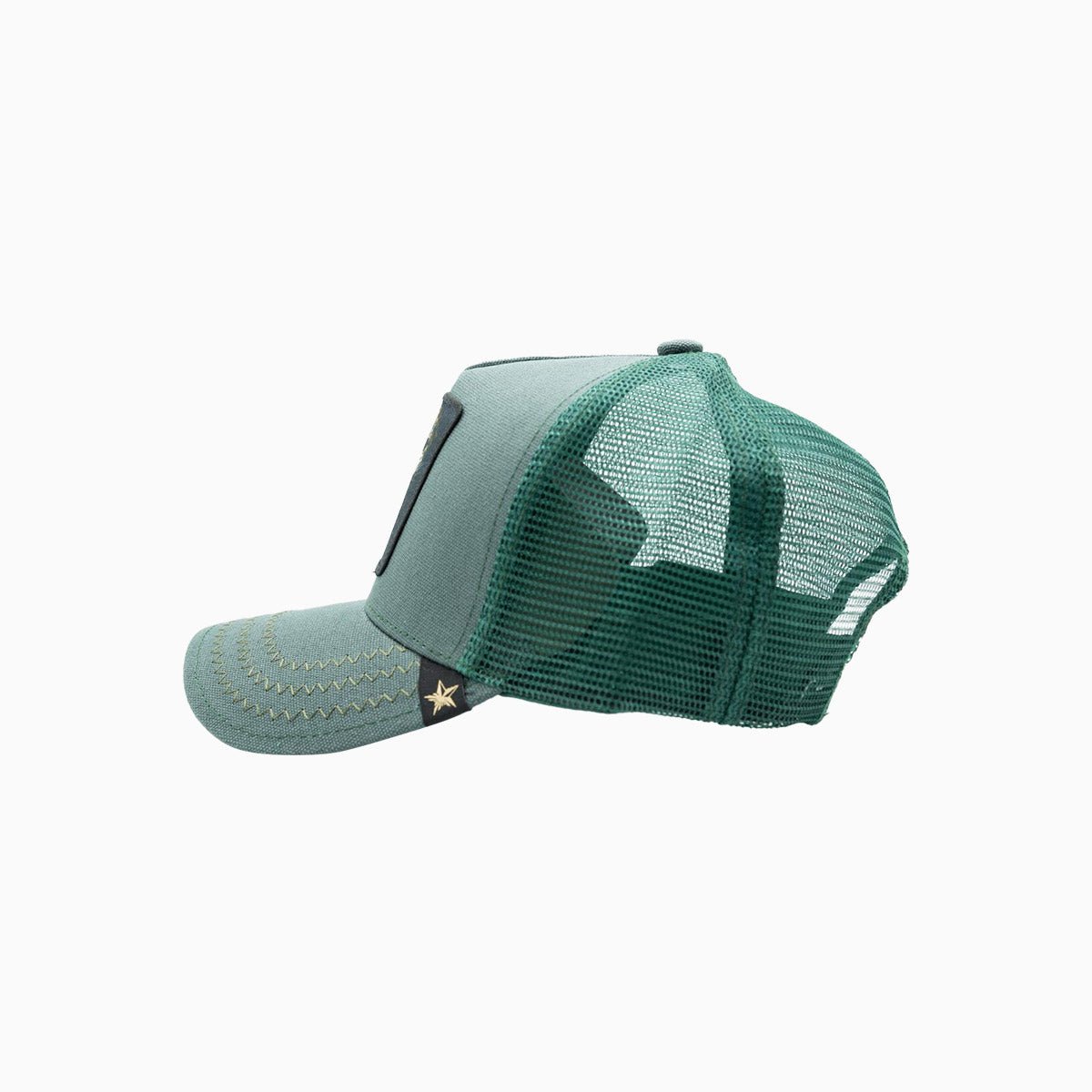 The Light Green Gold Star Chita Trucker Hat