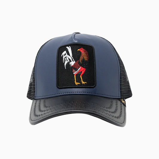 The Rooster Leather Trucker Hat