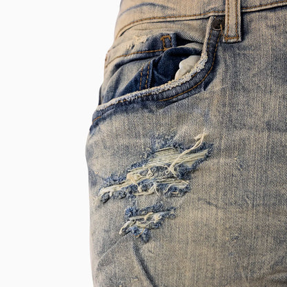 Men's Ross Fit With Shreds Denim Pant