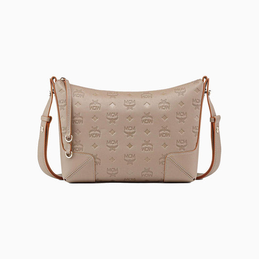 Women's Klara Monogrammed Leather Shoulder Bag