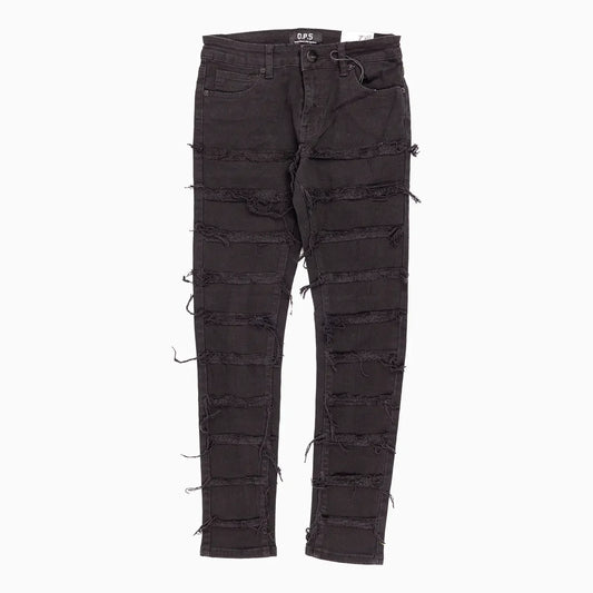 Kid's Black Distressed Ripped Denim Jeans Pant