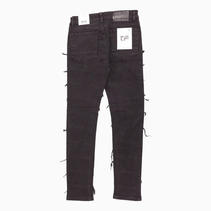 Kid's Black Distressed Ripped Denim Jeans Pant