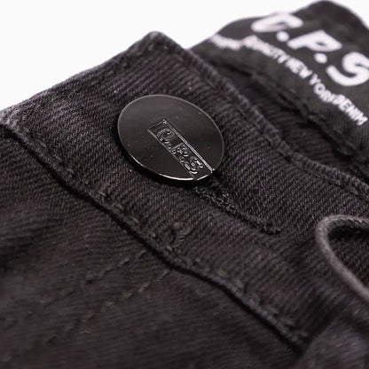 Kid's Black Distressed Ripped Denim Jeans Pant