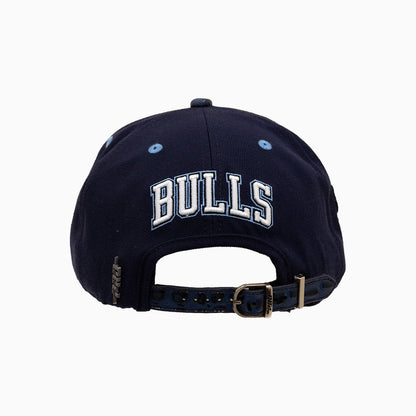 Chicago Bulls NBA With Leather Visor Wool Flat Brim Snapback Hat